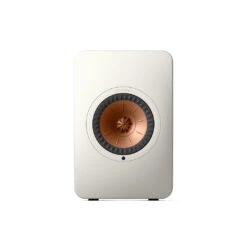 KEF LS50 Wireless II Powered Bookshelf Speaker System -Trendy Electronic Audio Supplies Store 20 KEF LS50WirelessII Mineral White Single Front 0920 1050x1050 1