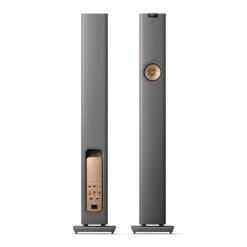 KEF LS60 Wireless Powered Floorstanding Speaker System -Trendy Electronic Audio Supplies Store 22 KEF LS60Wireless Front on pair titanium grey 1050x1050 1