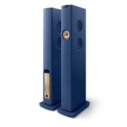 KEF LS60 Wireless Powered Floorstanding Speaker System -Trendy Electronic Audio Supplies Store 22 KEF LS60Wireless Perspective front back royal blue 1050x1050 1