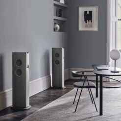 KEF LS60 Wireless Powered Floorstanding Speaker System -Trendy Electronic Audio Supplies Store 22 KEF LS60Wireless portrait titanium Grey 1050x1050 1