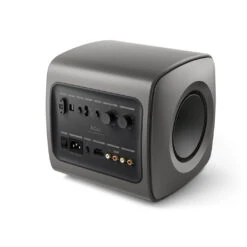 KEF KC62 Compact Powered Subwoofer -Trendy Electronic Audio Supplies Store 23 KEF KC62 Titanium Back Angle 1050x1050 1
