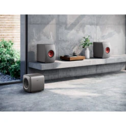 KEF KC62 Compact Powered Subwoofer -Trendy Electronic Audio Supplies Store 23 KEF KC62 Titanium Grey LS50WirelessII Titanium Group 1050x1050 1