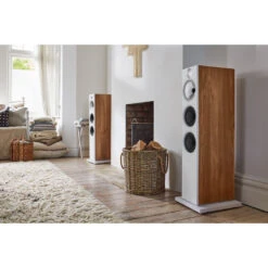 Bowers & Wilkins 603 S2 Floorstanding Speakers - WHITE ONLY -Trendy Electronic Audio Supplies Store 603 Lifestyle Oak 1050x1050 1