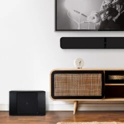 Bluesound PULSE SUB+ Wireless Powered Subwoofer -Trendy Electronic Audio Supplies Store Bluesound20PULSE20SUB20with20SOUNDBAR202i20BLK 1080x1080px 1050x1050 1