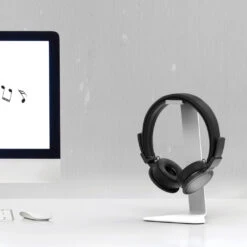 Kanto H1 Low-Profile Headphone Stand 20 Kanto H1 Low-Profile Headphone Stand -Trendy Electronic Audio Supplies Store H1W IMG06 Lifestyle OV300 1050x1050 1