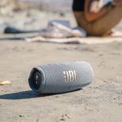 JBL Charge 5 Portable Bluetooth Speaker -Trendy Electronic Audio Supplies Store JBL Charge 5 Grey Portable Waterproof Speaker With Powerbank JBLCHARGE5GRYAM Lifestyle 1050x1050 1