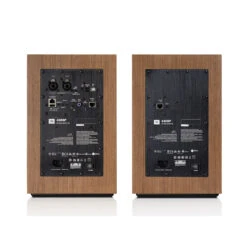 JBL 4305P Studio Monitors — Powered Bookshelf Speakers With Streaming -Trendy Electronic Audio Supplies Store JBL204305p20Walnut Pair Control20Panels 1050x1050 1