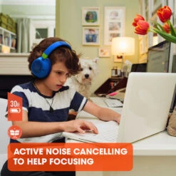 JBL JR 460NC Wireless Noise Cancelling Kids Headphones -Trendy Electronic Audio Supplies Store JBL Jr460NC Lifestyle20Image Enhanced20Media ANC 1050x1050 1